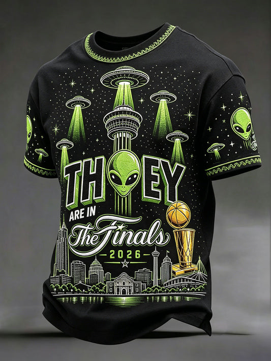 Men's 'They ARE IN the finals' Martian Basketball T-Shirts