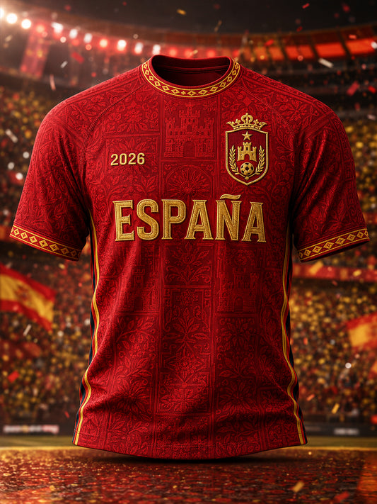Men's Gift For Football Fans Print Casual Short Sleeve T-Shirt