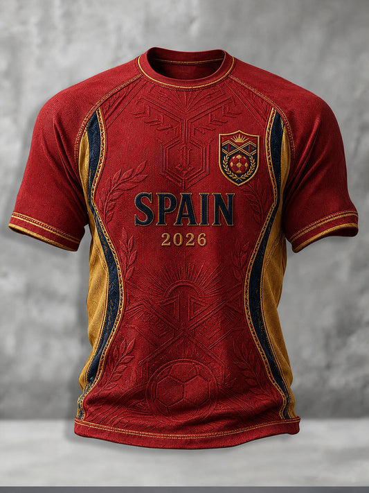 Men's Spanish Football Fans Print T-shirt