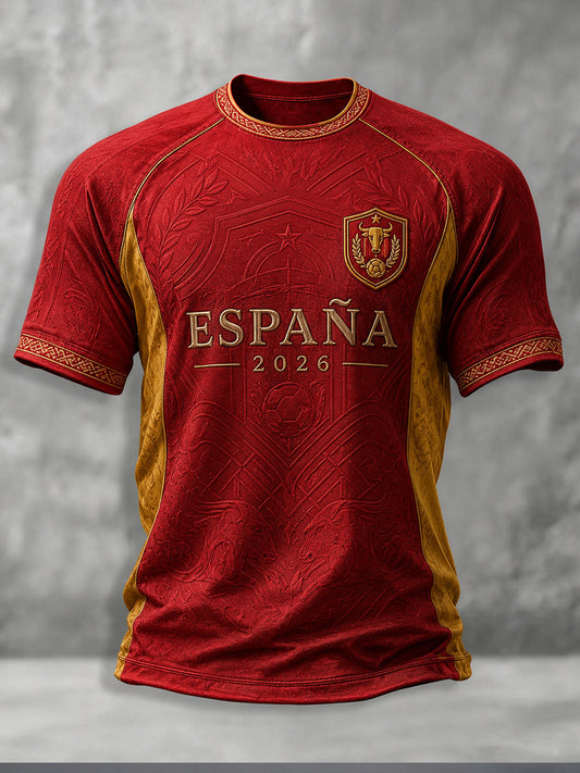 Men's Spanish Football Fans Print T-shirt