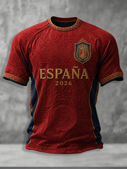 Men's Spanish Football Fans Print T-shirt