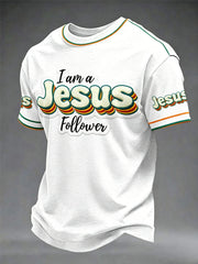 Men's “I’m A Jesus Follower” Faith Casual Print T-shirt
