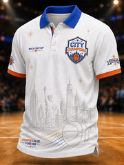 Men's Classic Basketball Fan Graphic Print Short Sleeve Top