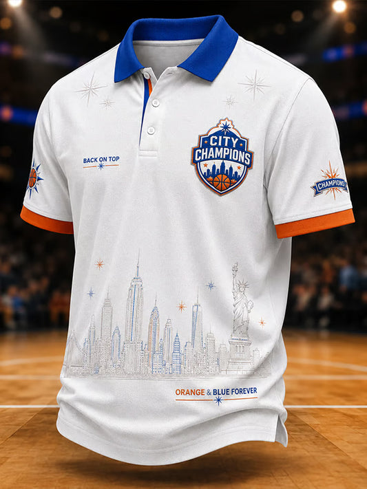 Men's Classic Basketball Fan Graphic Print Short Sleeve Top