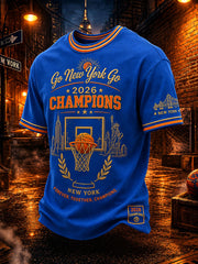 Men's Basketball Print Casual T-shirt