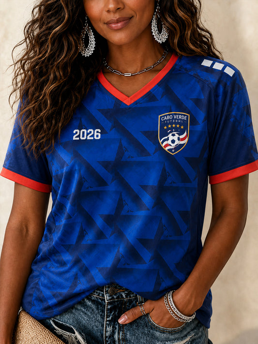 Women's Gift For Football Fans Print Casual V-Neck Tee