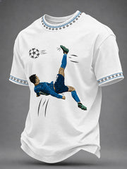 Men's Famous Football Player Printed Casual T-Shirt