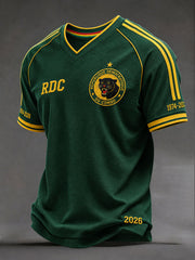 Men's 2026 Democratic Republic of Congo Football V-Neck T-Shirts