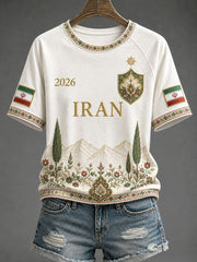 Women's 2026 Iran Football Style T-shirt