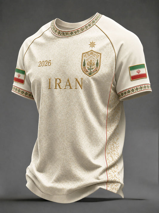 Men's 2026 Iran Football Style T-shirt