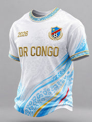 Men's DRC Football Print Casual T-shirt