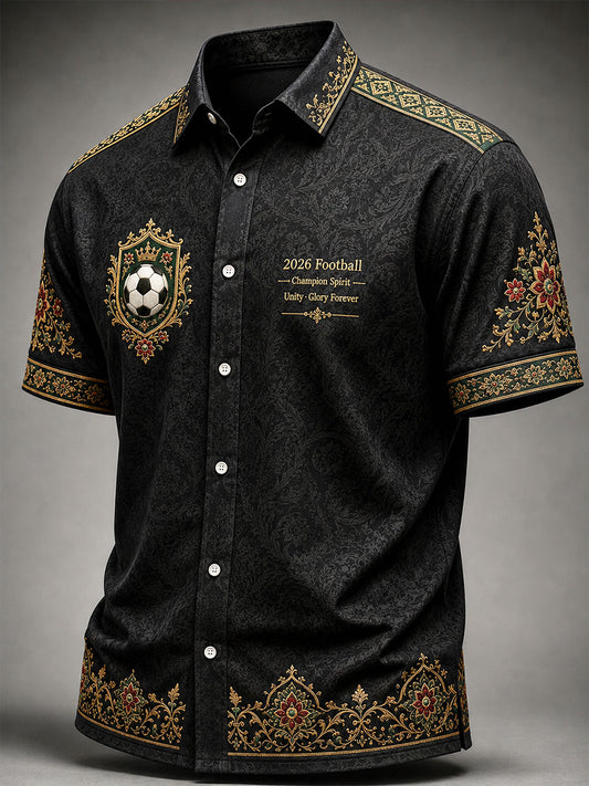 Men's 2026 Iran Football Style Short Sleeve Shirt
