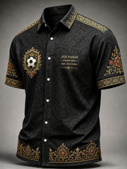 Men's 2026 Iran Football Style Short Sleeve Shirt