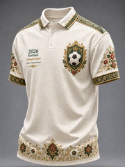 Men's 2026 Iran Football Style T-shirt Polo Shirt