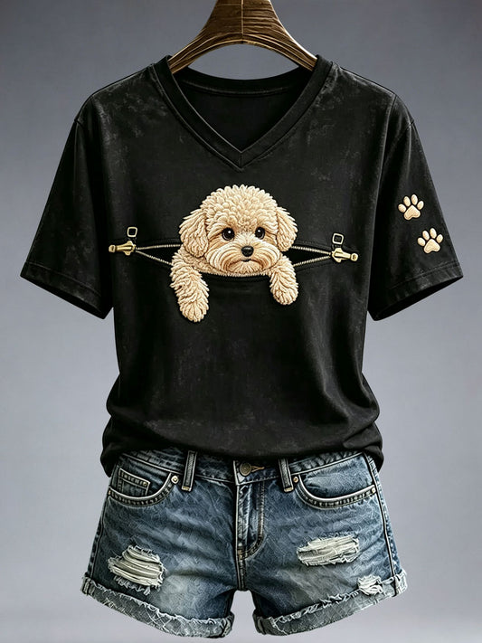 Women's Lovely Poodle T-Shirt