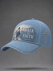 Unisex Walk By Faith Print Hat