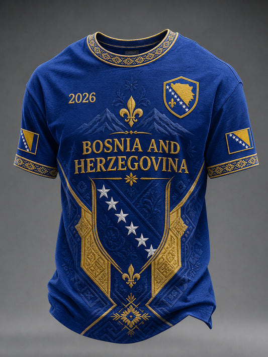Men's Bosnia And Herzegovina Print Casual Tee
