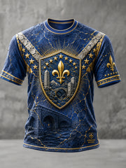 Men's Bosnia Football Lover Art Printed T-shirt