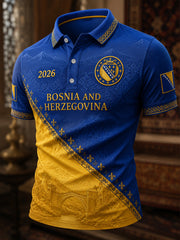 Men's Bosnia And Herzegovina Print Casual Polo