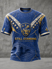 Men's Bosnia Football Lover Art Printed T-shirt