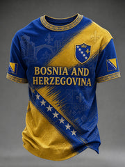 Men's Bosnia And Herzegovina Print Casual Tee