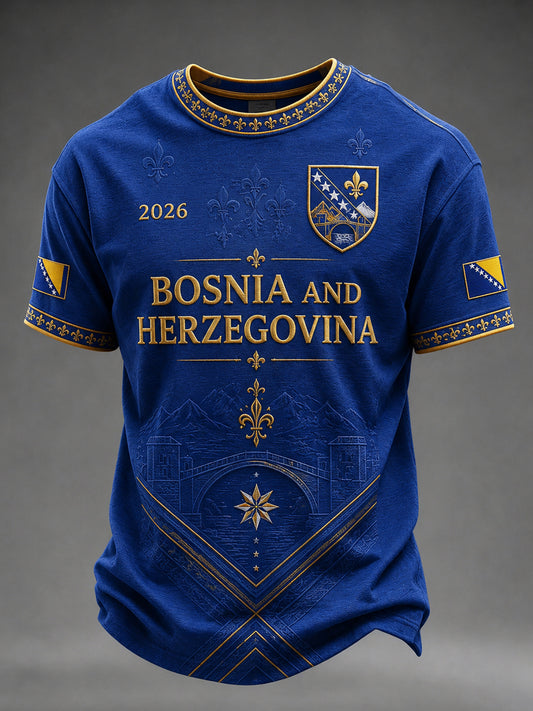 Men's Bosnia And Herzegovina Print Casual Tee