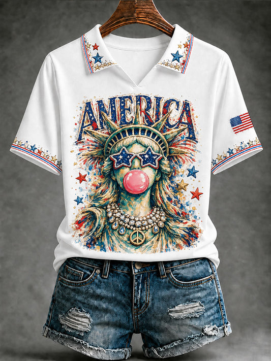 Women's America Bubble-Blowing Tops