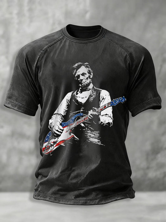 Men's Funny 4th of July Print T-shirt