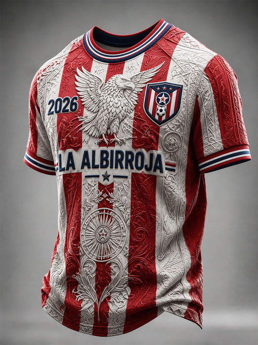 Men's Paraguay Football Short Sleeves T-shirt