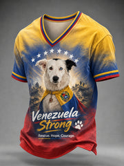 Men's Venezuela Hero Dog Tsunami Patriotic Dog Lover T-Shirt