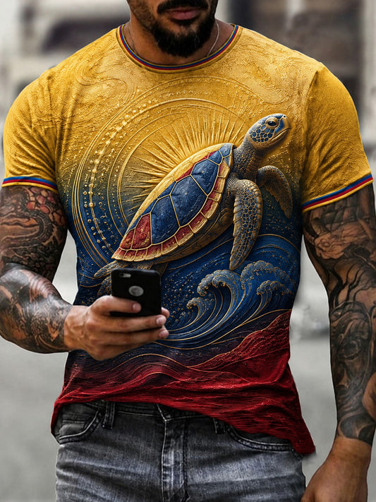 Men's Sea Turtle Venezuela Strong Printed T-shirt
