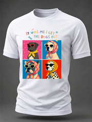 Men's Fashionable Dog Short Sleeve T-shirt