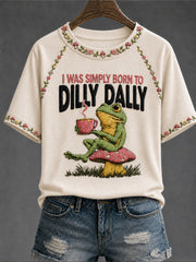 Women's Funny Christian I Was Dilly Dallying Short Sleeve T-shirt