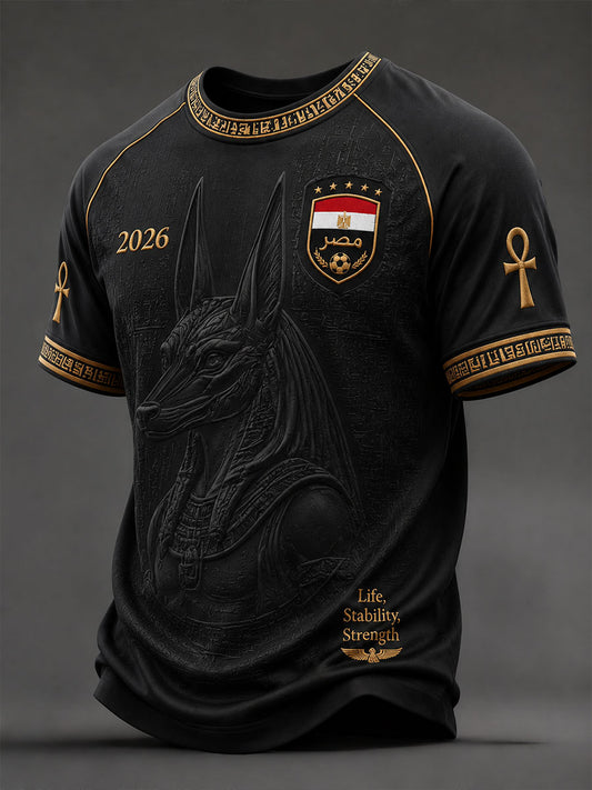 Men's Egyptian Football 'Life, Stability, Strength' T-Shirts