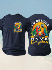 Men's Jimmy Buffett Day imitation cotton short-sleeved T-shirt
