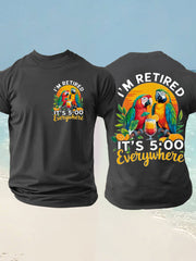 Men's Jimmy Buffett Day imitation cotton short-sleeved T-shirt