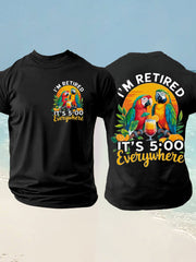 Men's Jimmy Buffett Day imitation cotton short-sleeved T-shirt