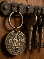 Old Fuckers Club Keychain