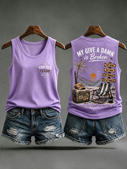 Women's "my give a damn is broken" vests