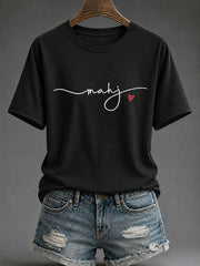Women's Mahjong Print Casual T-Shirt