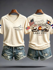 Women's Colorado Day 150 Years Art Printed T-shirt