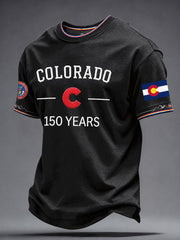 Men's Colorado Day 150 Years Art Printed T-shirt