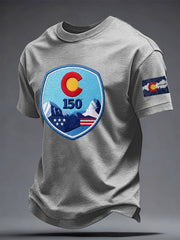 Men's Colorado Day 150 Years Art Printed T-shirt