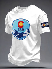 Men's Colorado Day 150 Years Art Printed T-shirt