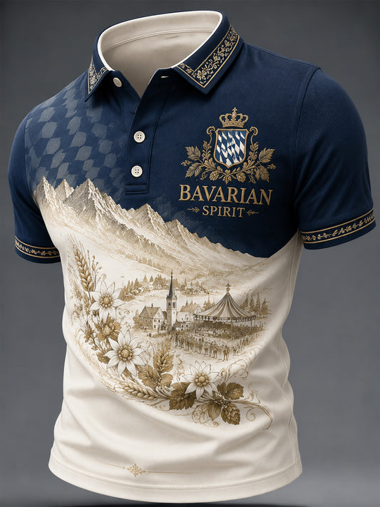 Men's German Bavarian Print Casual Top