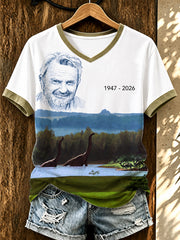 Women's 1947-2026 Memorial Vintage Dinosaur Graphic T-shirt