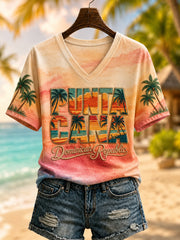 Women's Dominican Republic Beach Vacation Print T-shirt