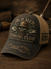 Men's Funny Old Bastards Fishing Club Lifetime Member Print Hat
