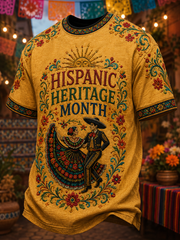 Men's Hispanic Heritage Month Printed short sleeves t-shirt