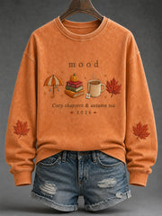 Women's Mood Cozy  Chapters & Autumn Tea Regular Sweatshirt
